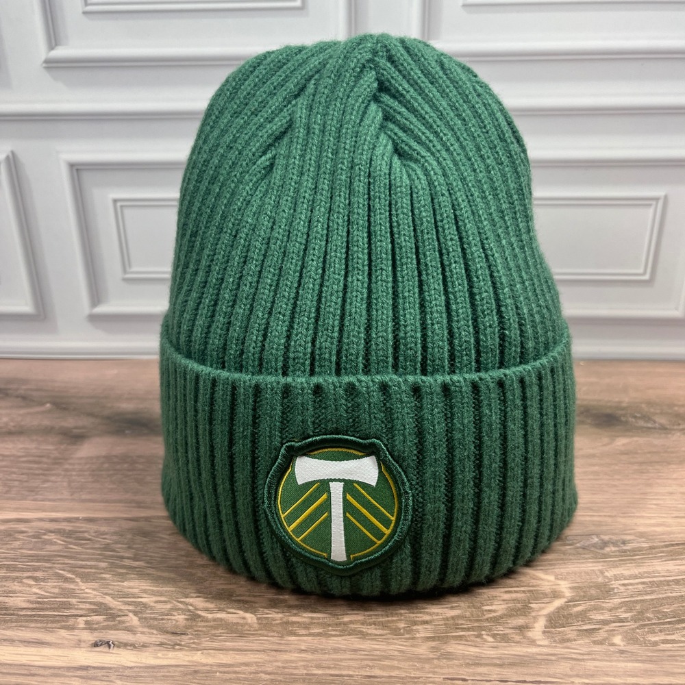 New Era Portland Timbers Beanie Green Ribbed Fleece Lined MLS Hat OSFM